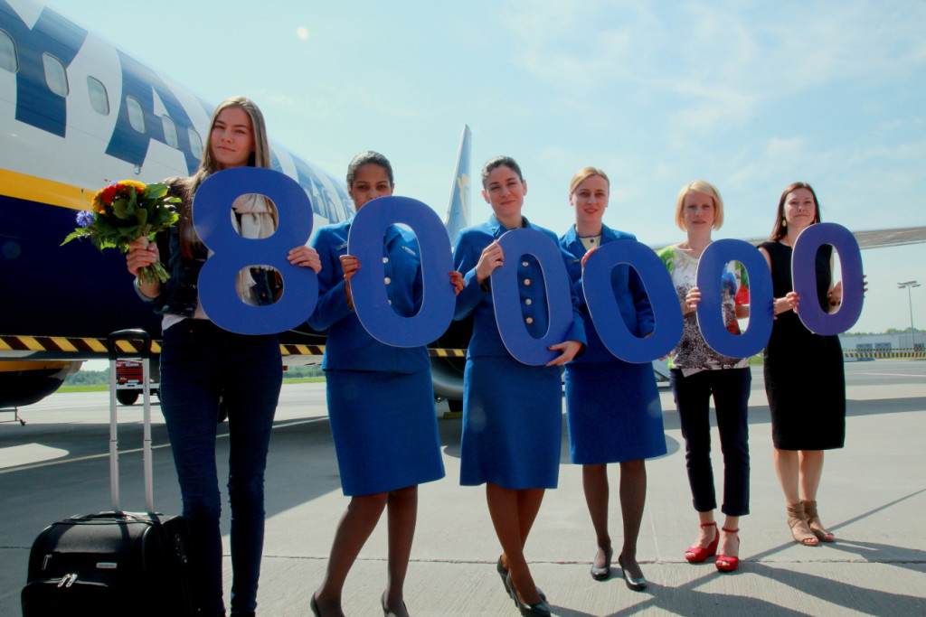 Ryanairil täitus Tallinnas 800 000 reisijat