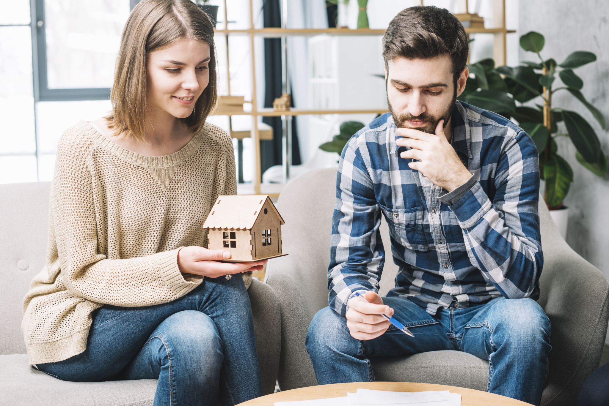 young-couple-thinking-mortgage