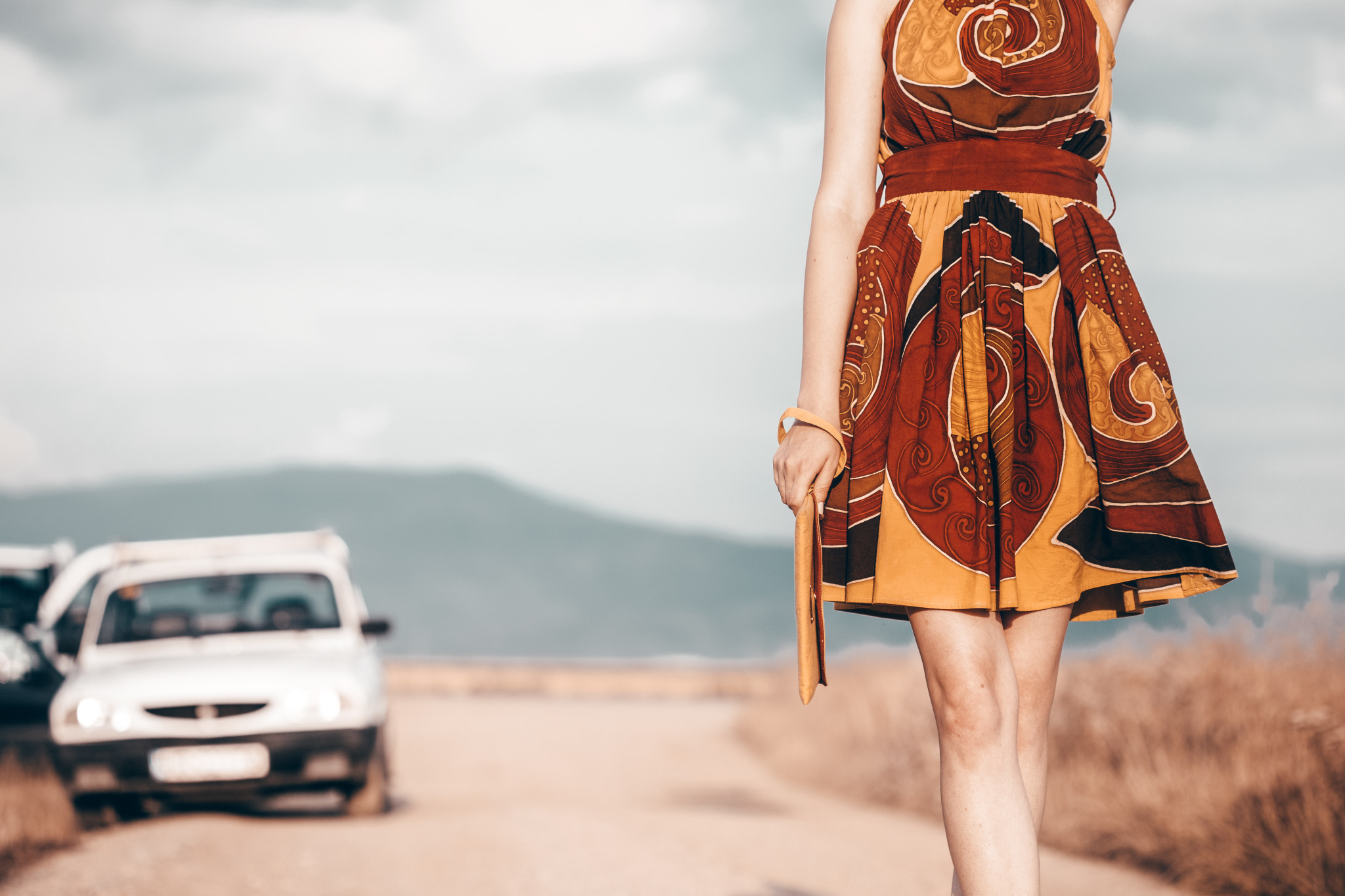 auto naine puhkus tee Freepik, AI